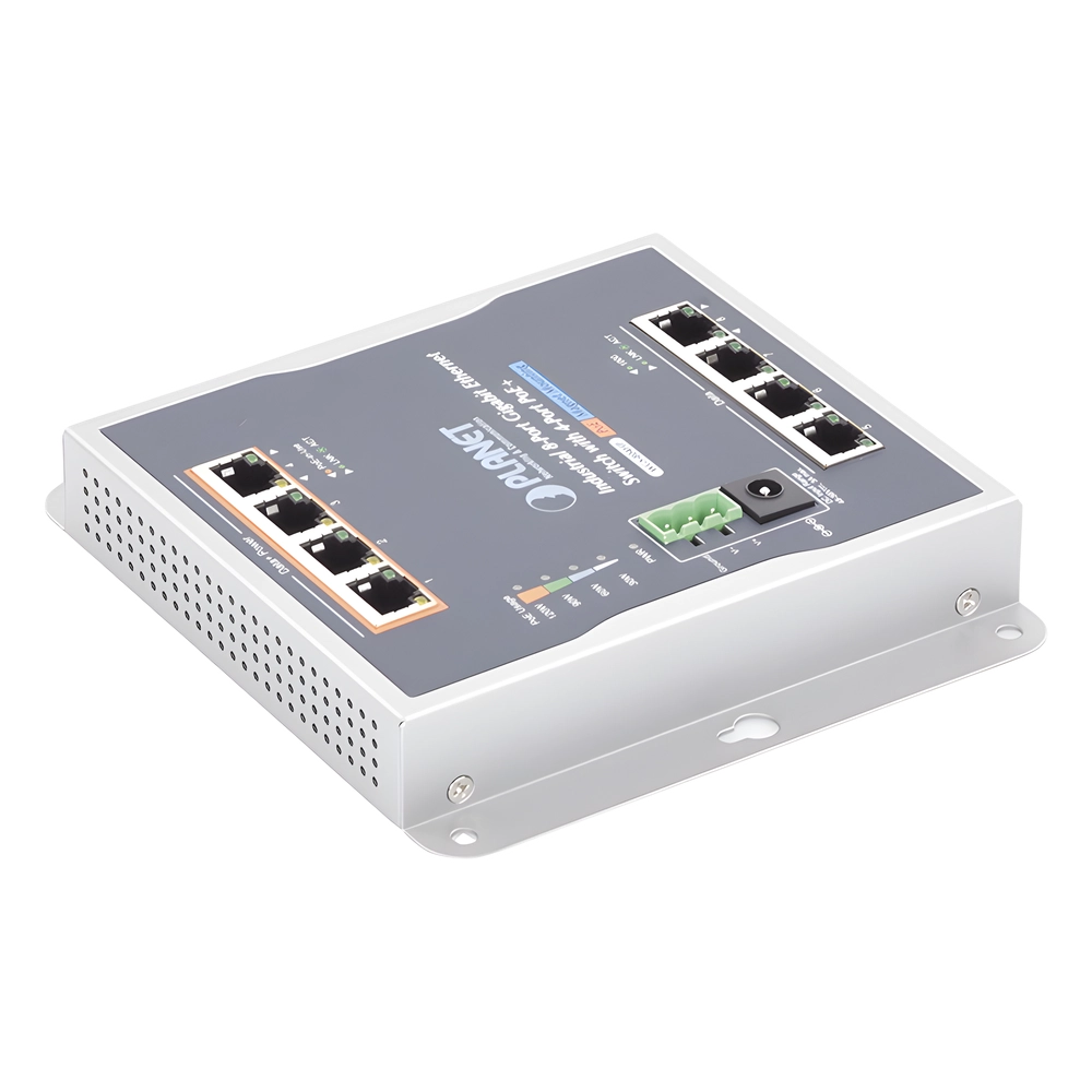 Switch Industrial No Administrable, Múltiple Montaje (Pared, Riel DIN y Magnético), 8 Puertos Gigabit con 4 puertos PoE 802.3at, Hasta 120 W. - Imagen 5
