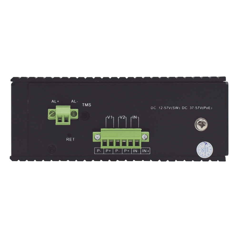 Switch Industrial Administrable / PoE Mixto 24/48V / 8 Puertos Gigabit + 4 SFP / Puertos 3-4 802.3 af/at/bt 60W / Protección 8kV / Riel DIN - Imagen 2