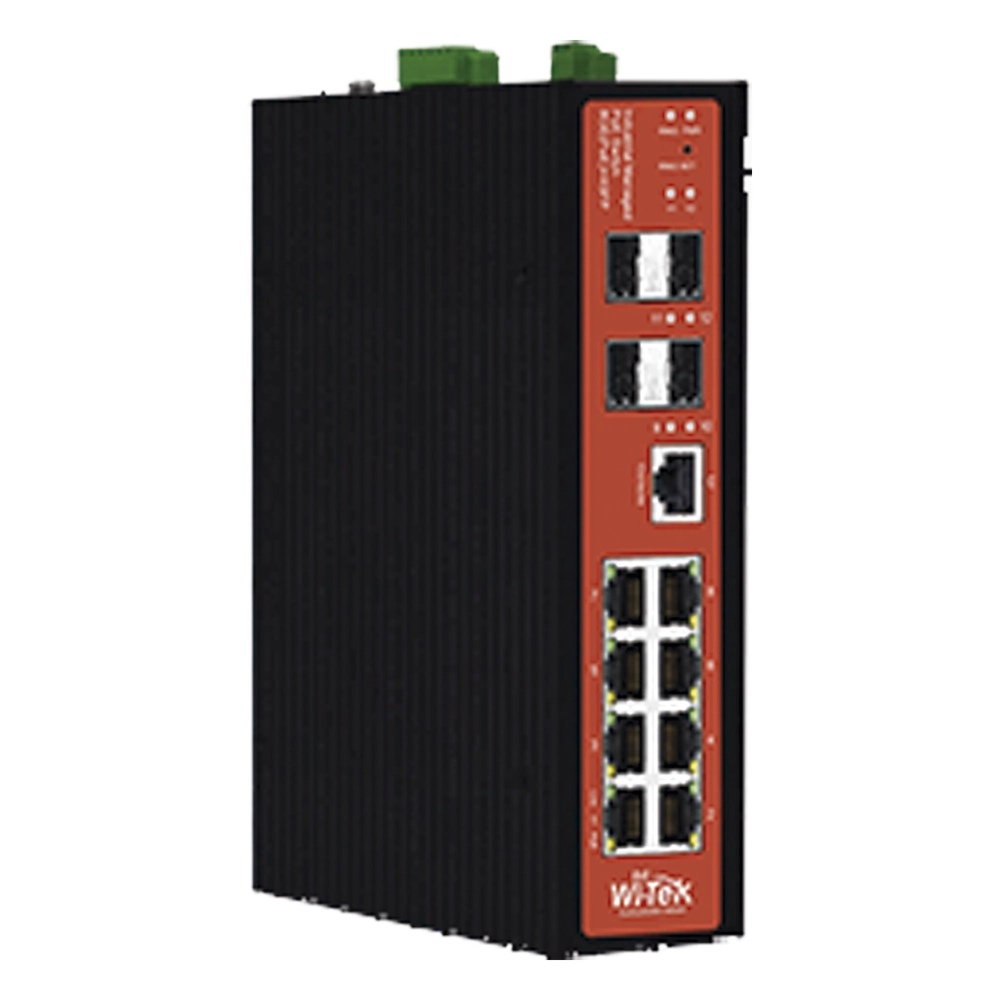Switch Industrial Administrable / PoE Mixto 24/48V / 8 Puertos Gigabit + 4 SFP / Puertos 3-4 802.3 af/at/bt 60W / Protección 8kV / Riel DIN - Imagen 4