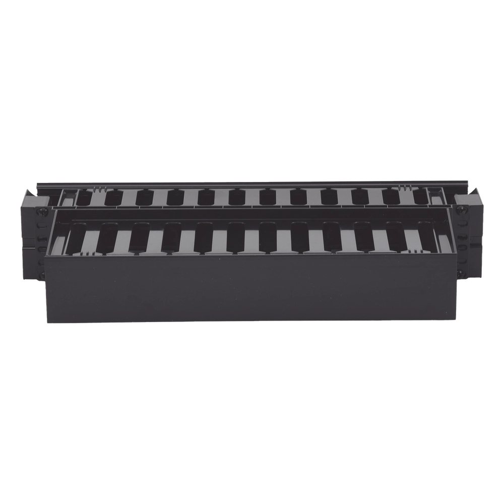 Organizador de Cables Horizontal PatchLink, Doble (Frontal y Posterior), Con Tapa Extendida, Para Rack de 19in, 2UR - Imagen 3