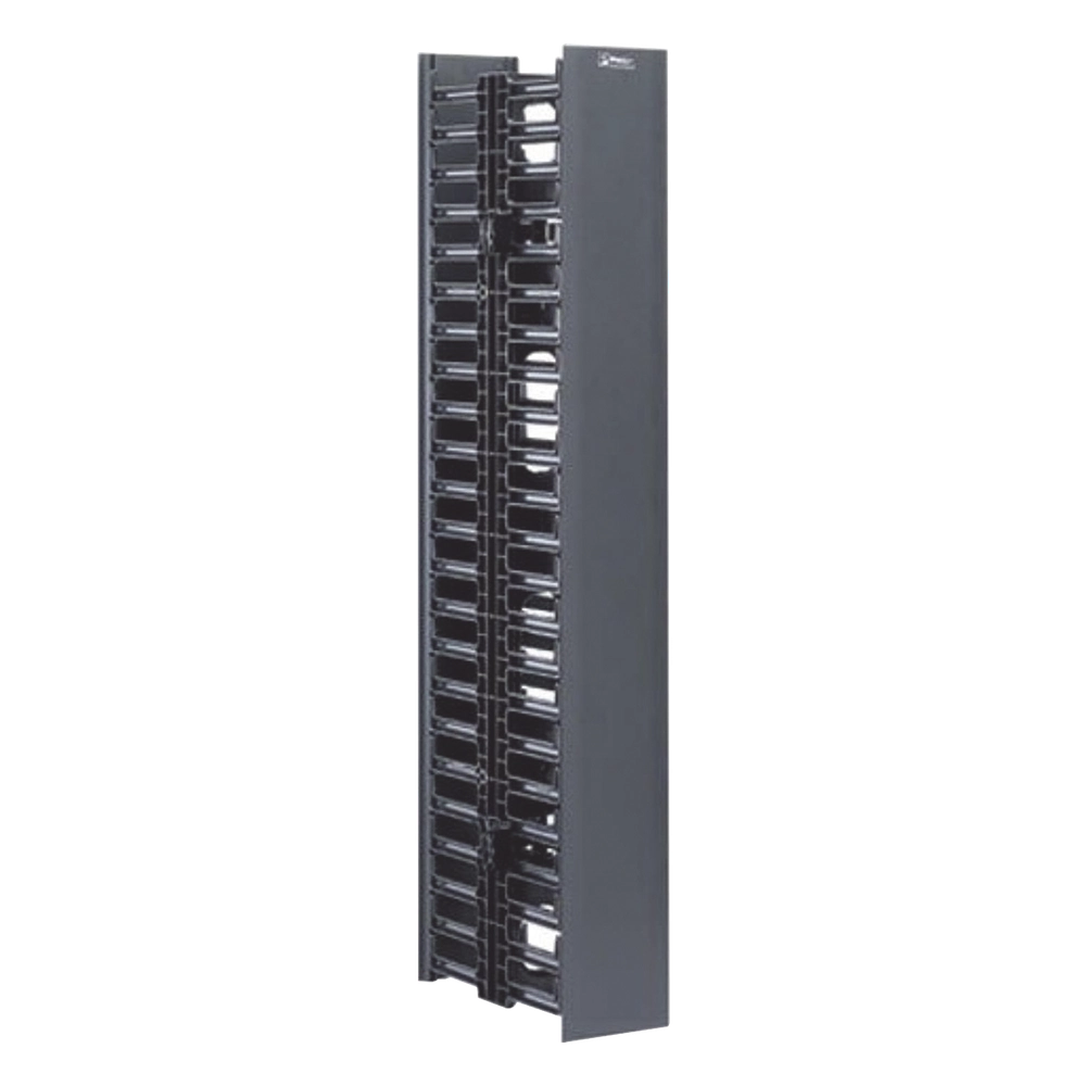 Organizador Vertical NetRunner, Doble (Frontal y Posterior), de 22.5 UR, 4.9in de Ancho, Color Negro