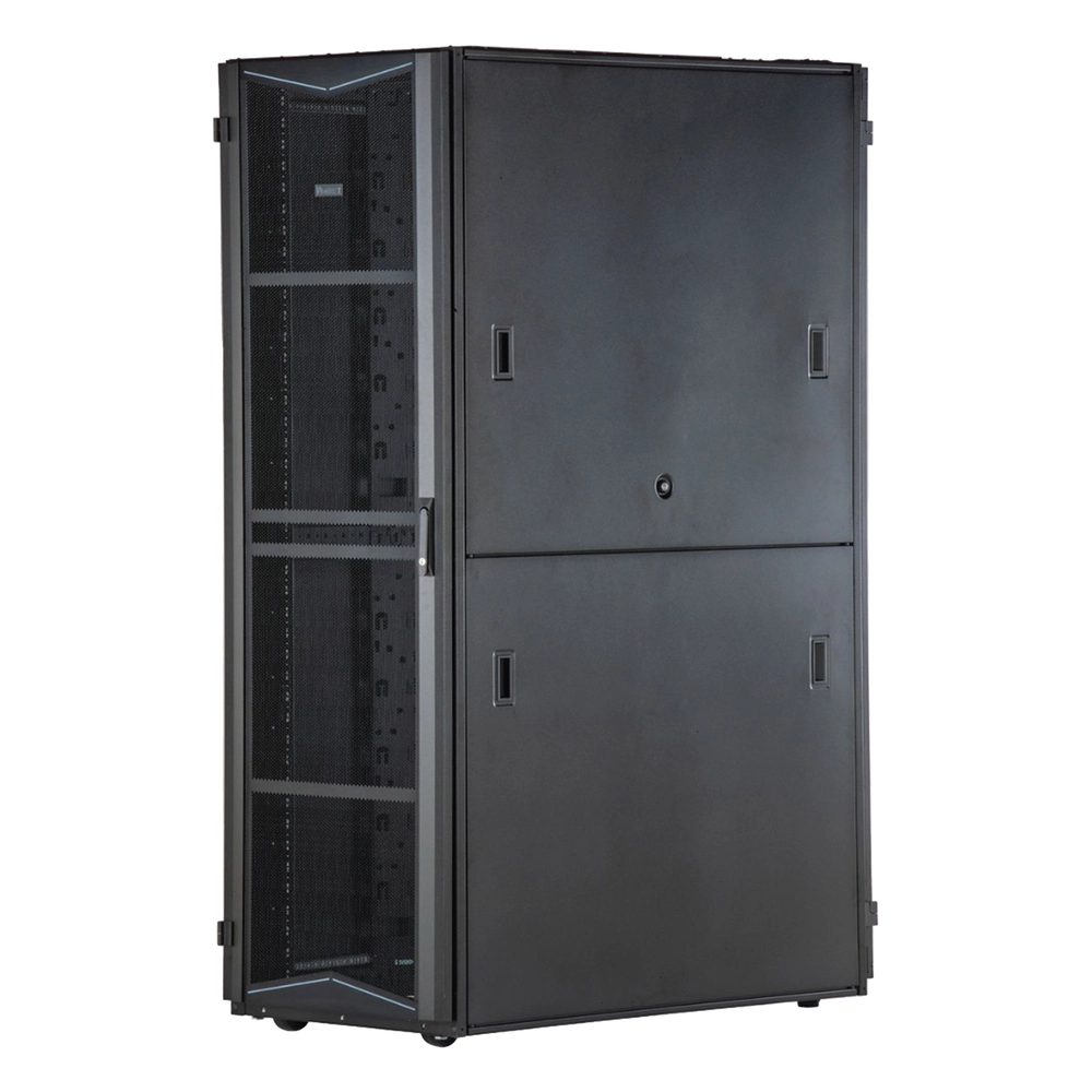 Gabinete FlexFusion para Centros de Datos, 42 UR, 800 mm de Ancho, 1200 mm de Profundidad, Fabricado en Acero, Color Negro